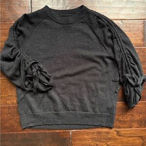 All Saints Dark Grey Ero Merino Wool Sweater